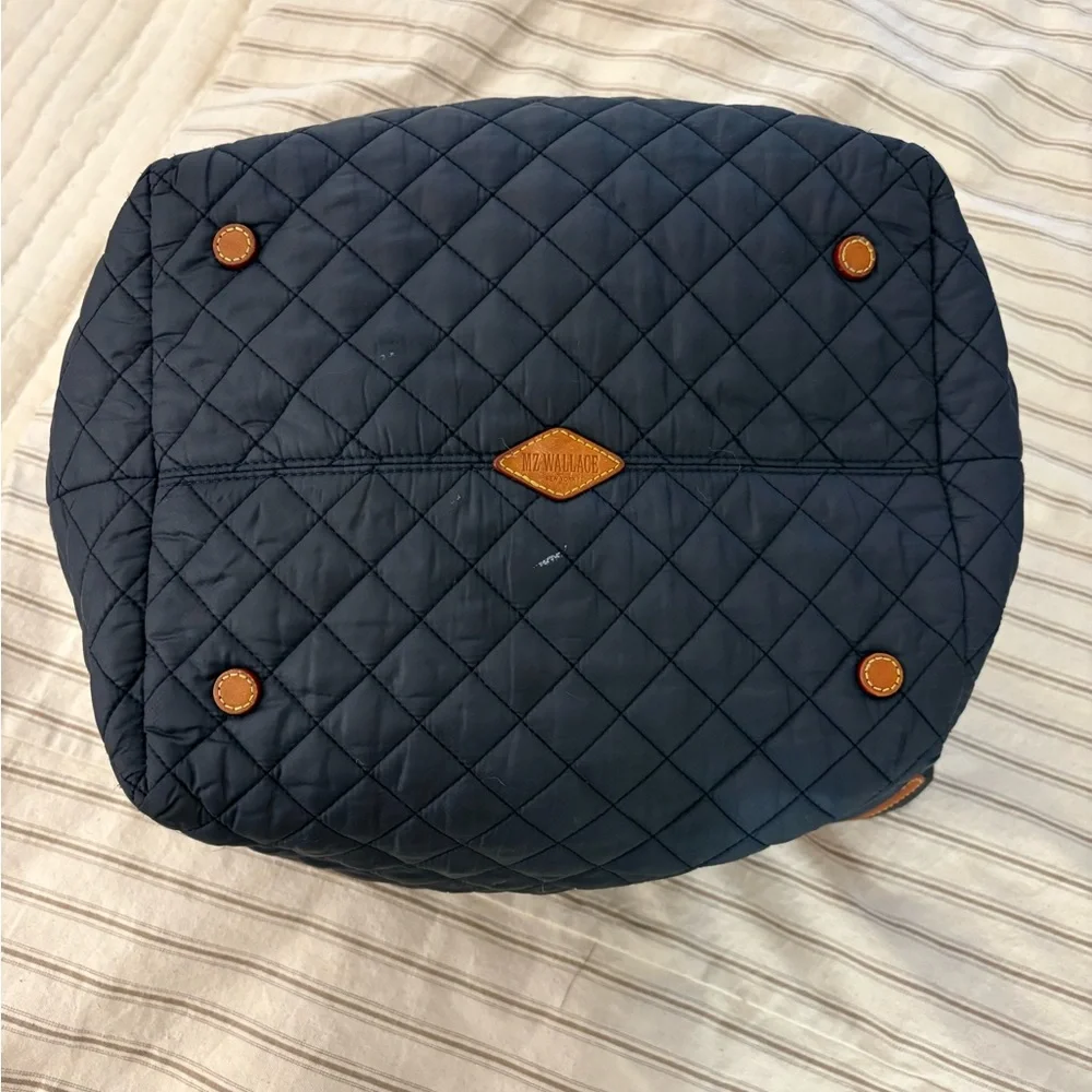 MZ Wallace Dark Blue Quilted Tote - Picture 5 of 14